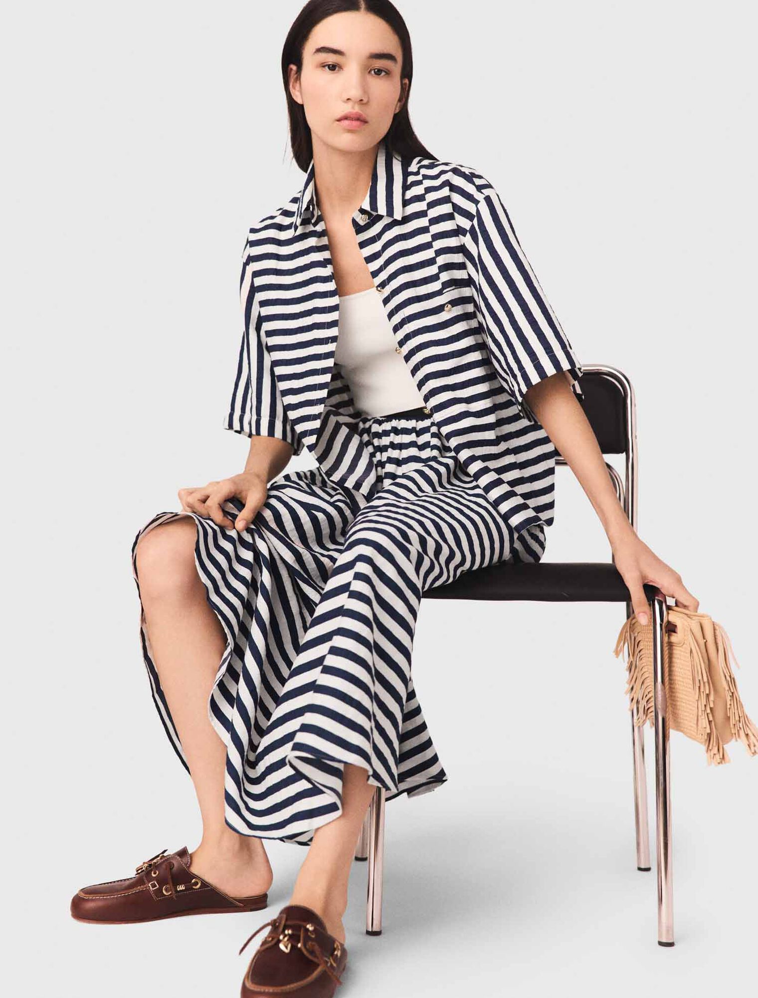 Midirock aus Leinenmischung