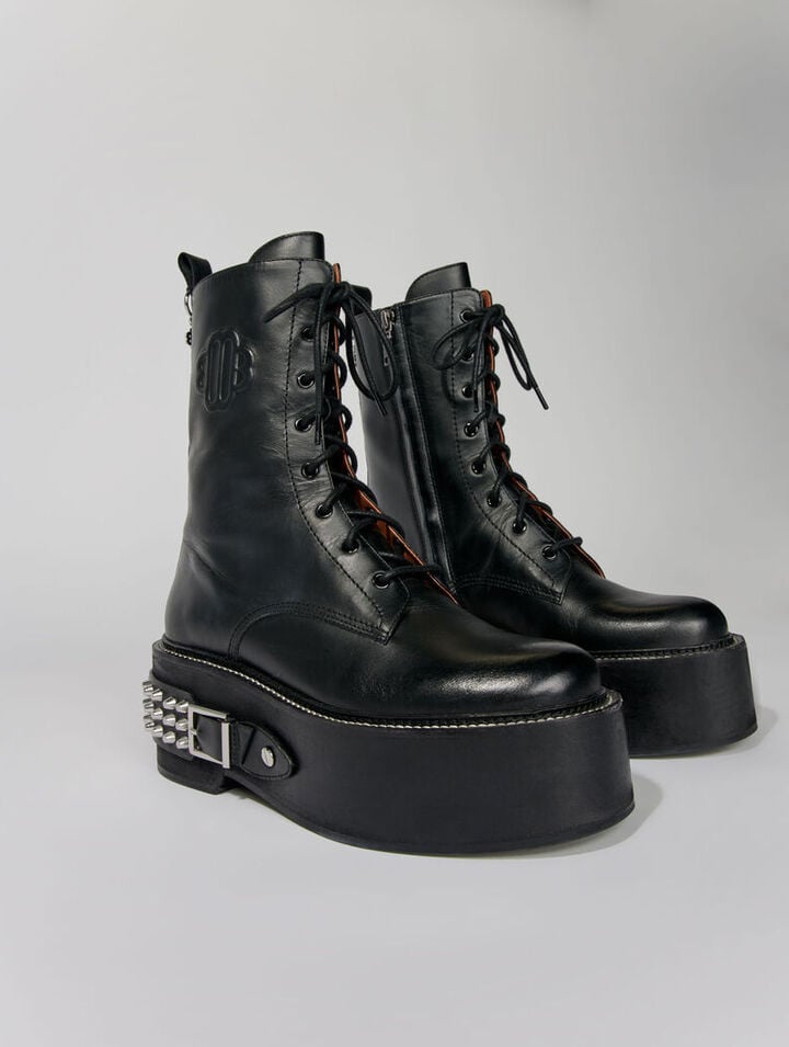 Ranger-Stiefeletten mit Punkdetails