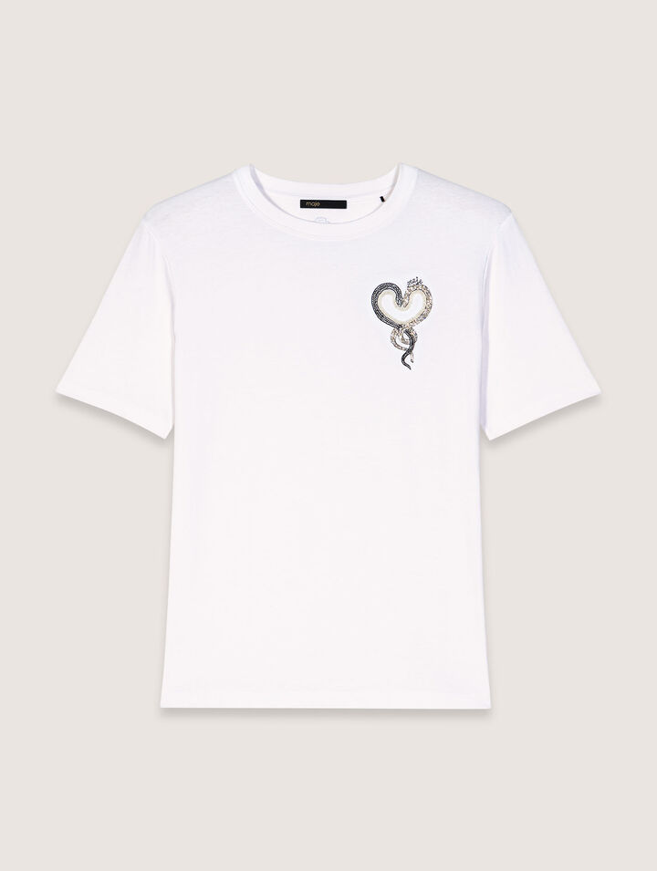 T-Shirt mit Stickerei