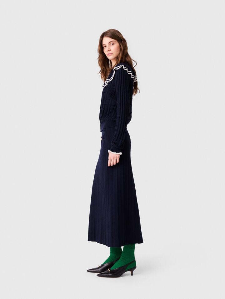 Cardigan mit Lagen-Cape