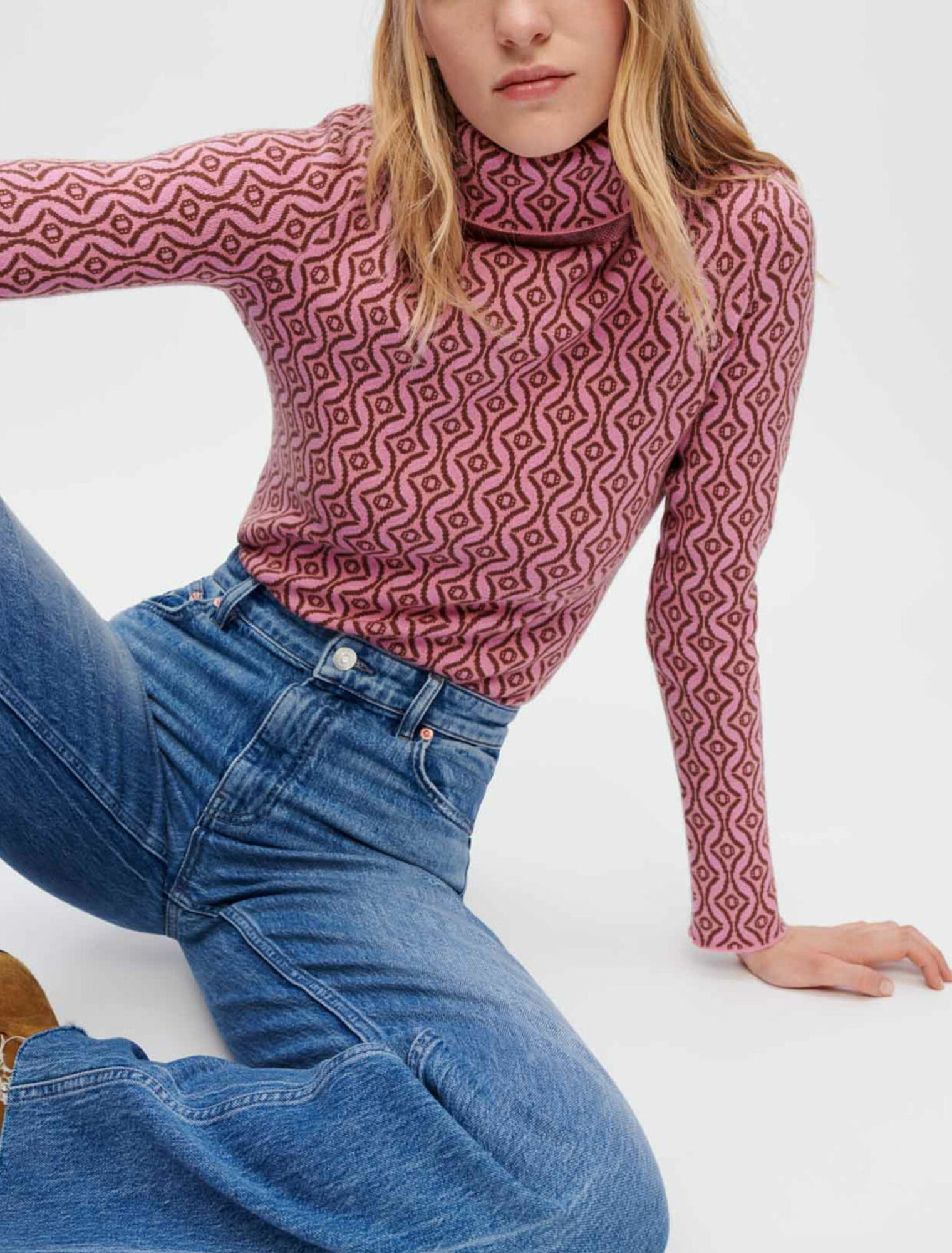 Pullover aus Clover-Jacquard