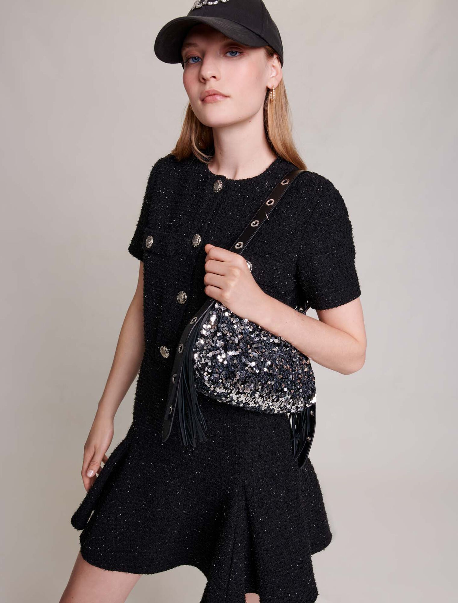 Kurzes Kleid aus Tweed