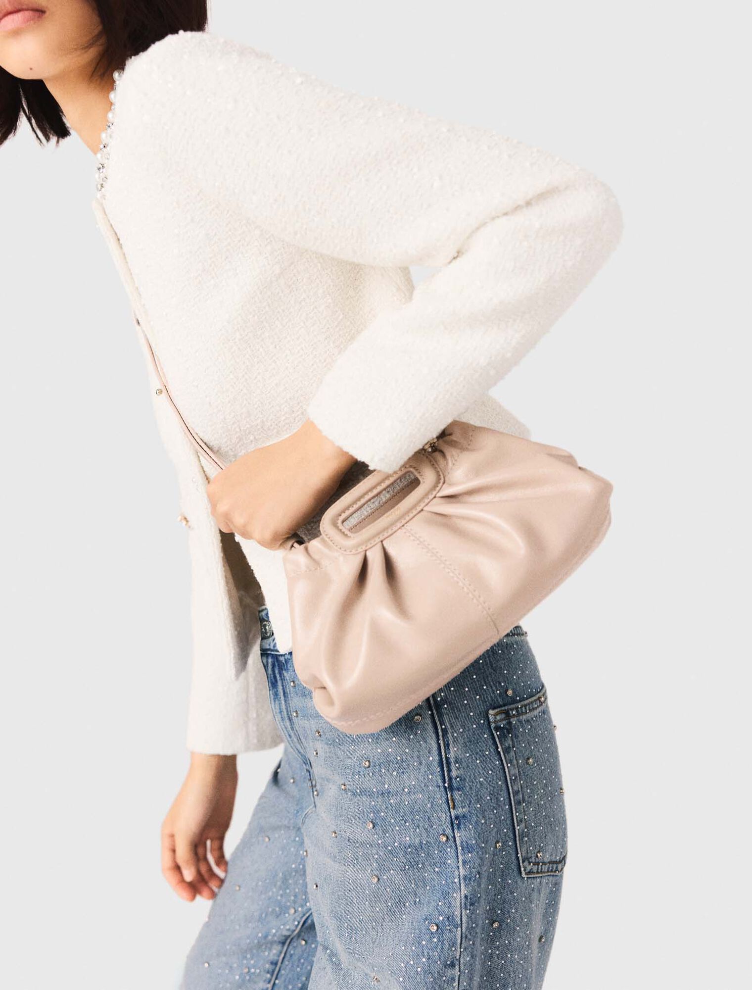 Mini-Clutch aus Naplackleder