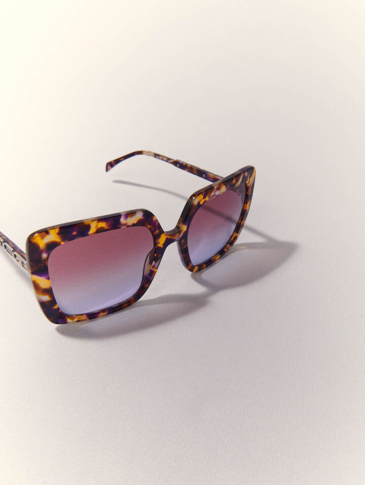 Eckige Sonnenbrille aus Acetat