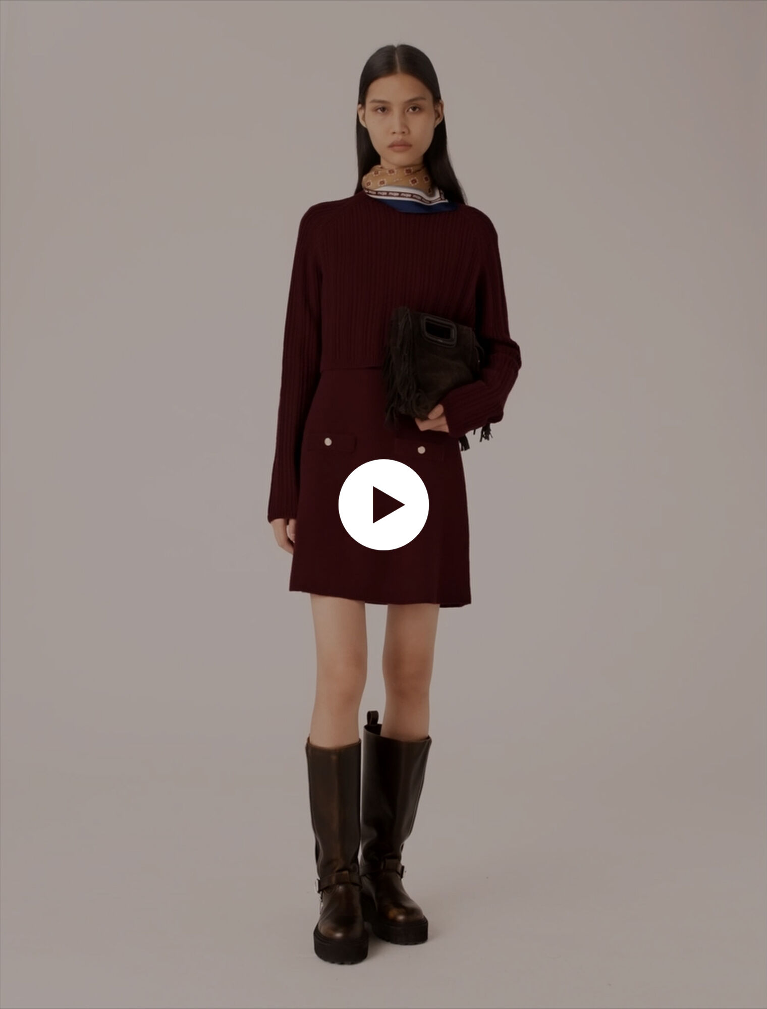 Strickkleid mit abnehmbarem Pulli