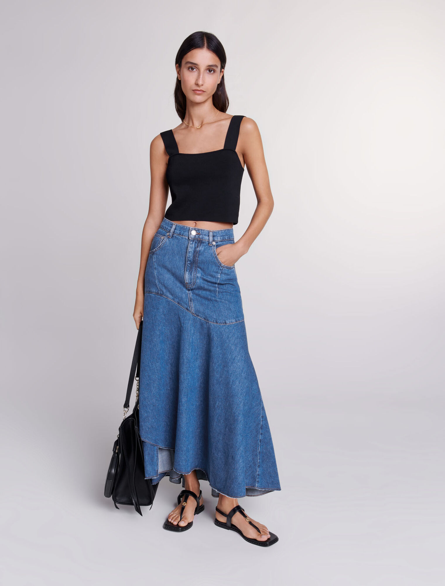Asymmetrischer Jeansrock