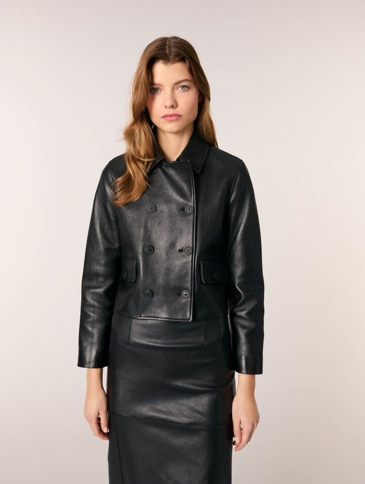 Kurze Lederjacke