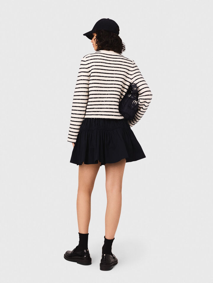 Cardigan aus Wolle mit Druckknöpfen