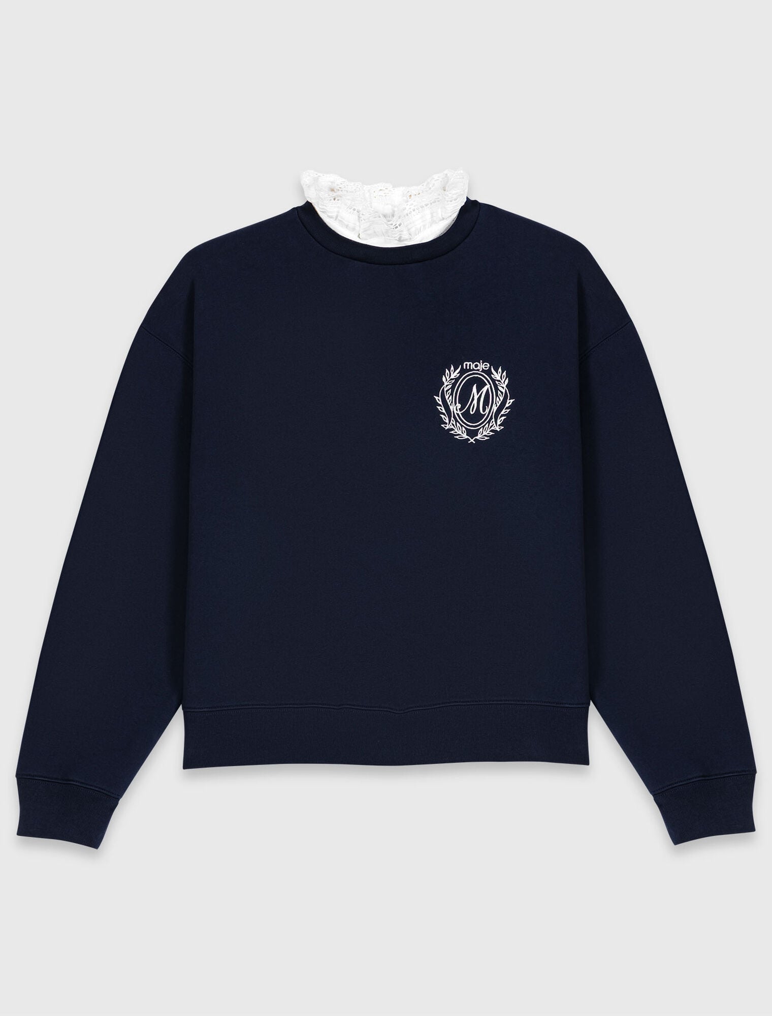 Sweatshirt mit Popeline-Details