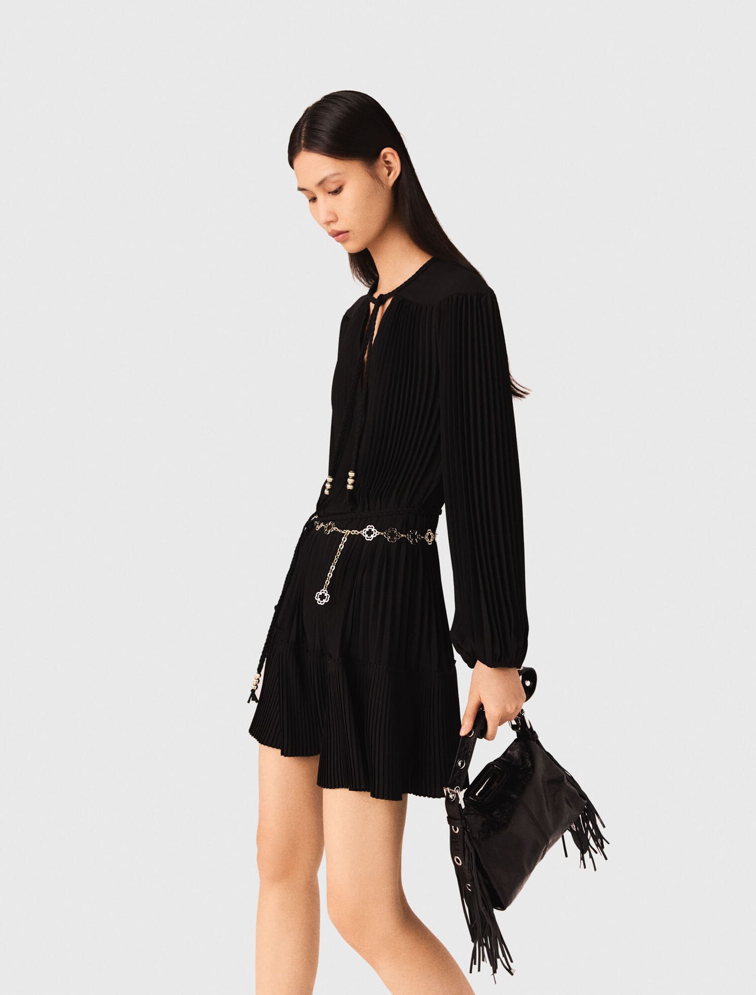 Kurzes Plissee-Kleid
