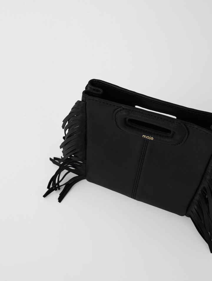 Mini-Tasche M aus glattem Leder