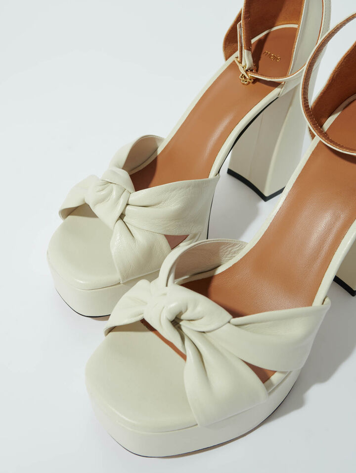 Plateausandalen aus Leder