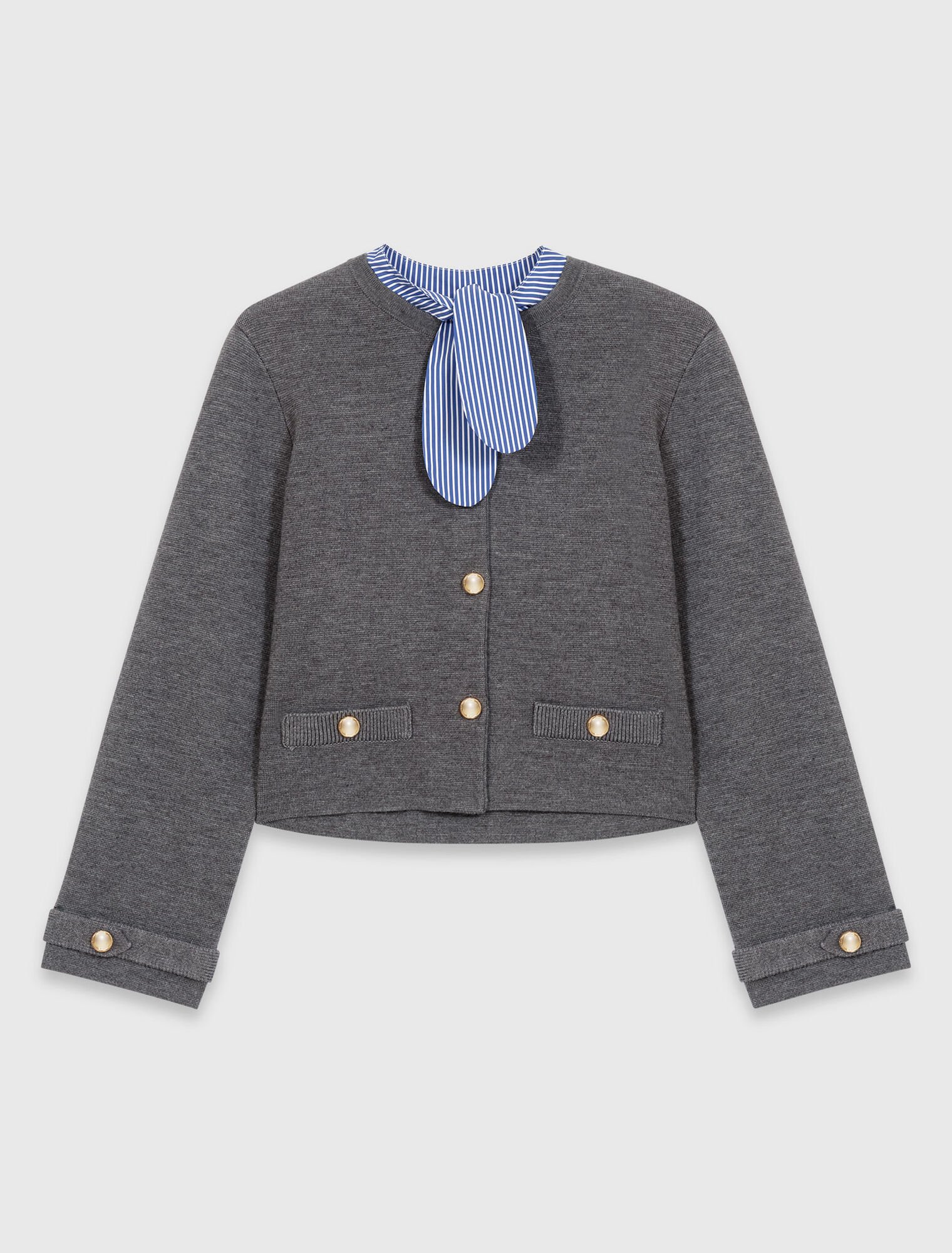 Cardigan mit abnehmbarem Kragen