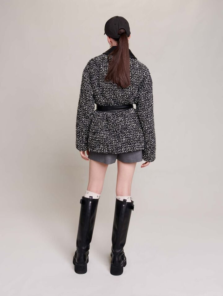 Kurzer Tweed-Mantel