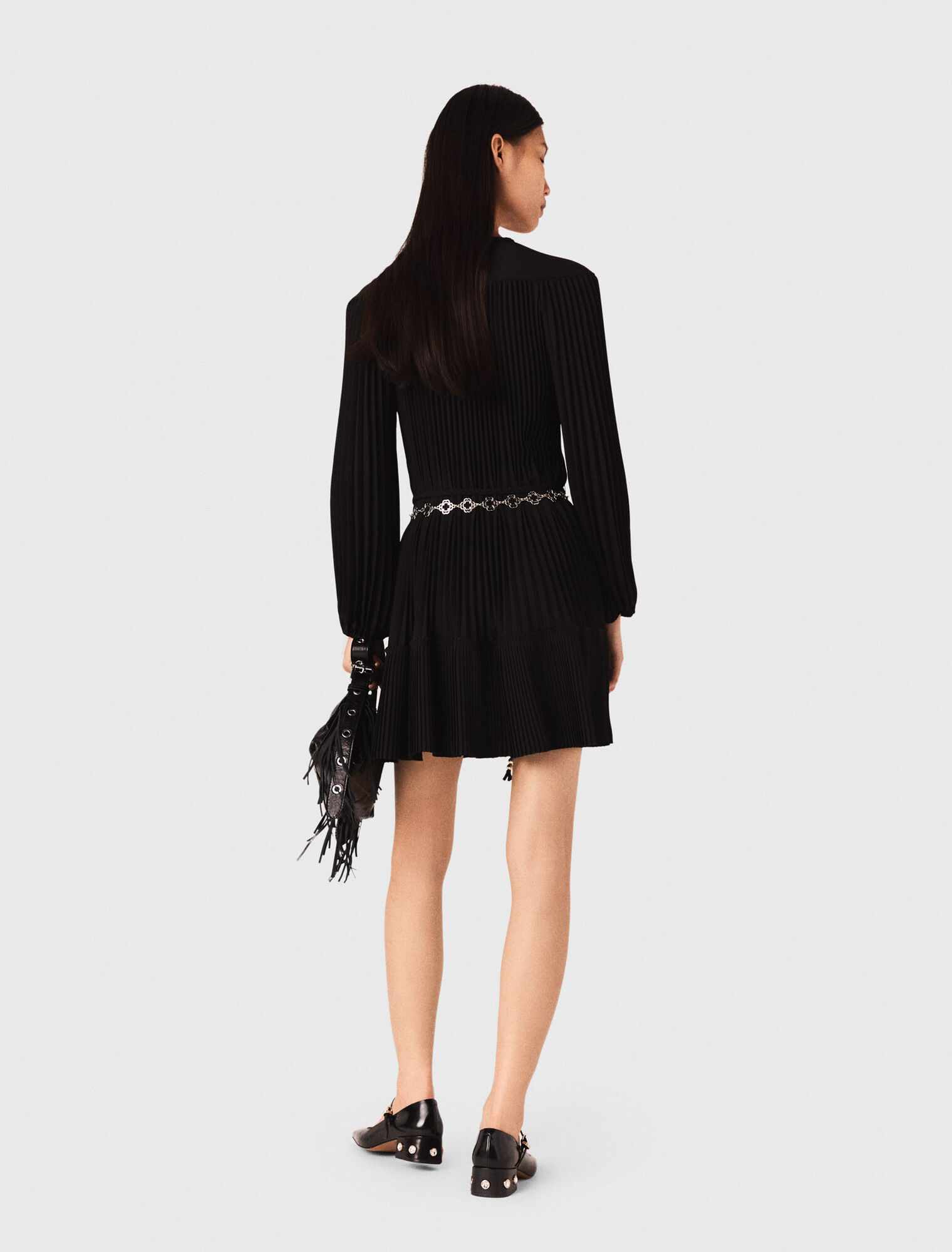 Kurzes Plissee-Kleid