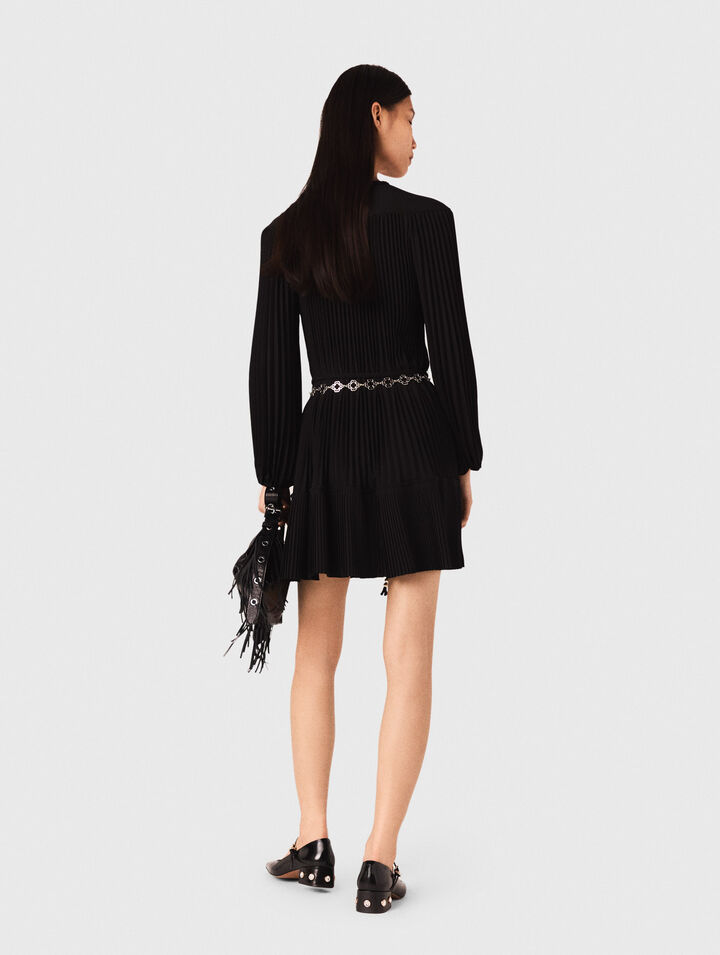 Kurzes Plissee-Kleid