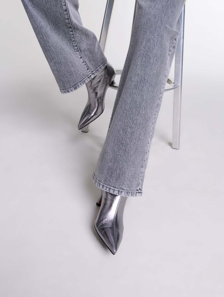 Spitze Metallic-Stiefeletten
