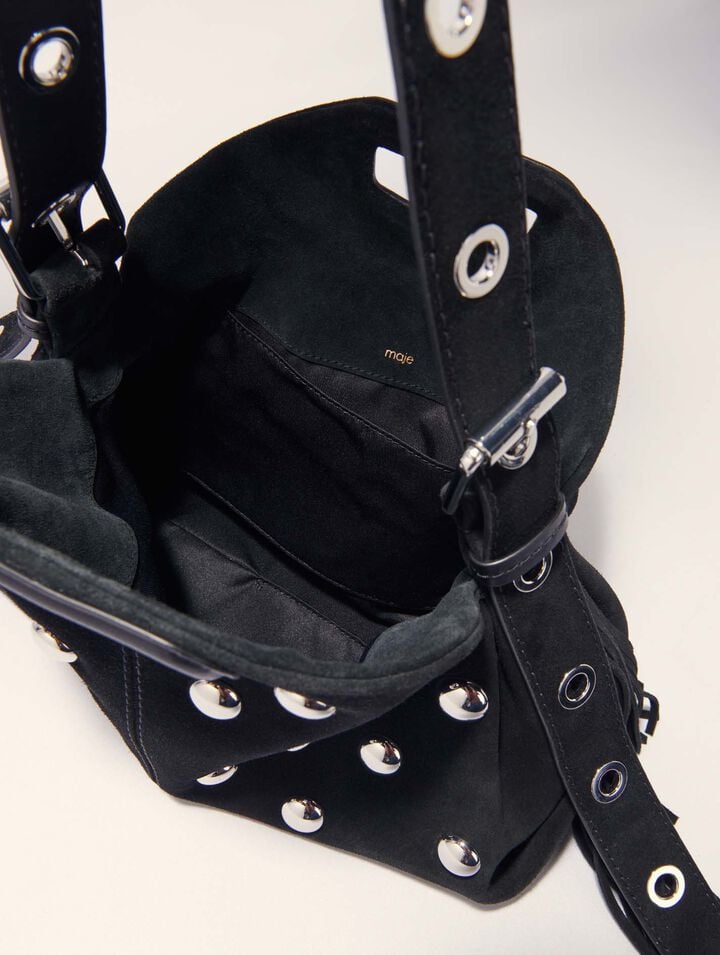 Tasche Miss M, Velours und Nieten