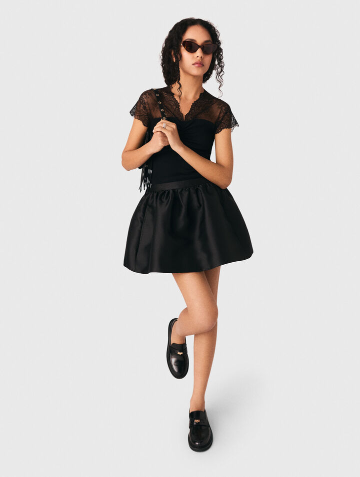 Spitzen Top aus Jersey