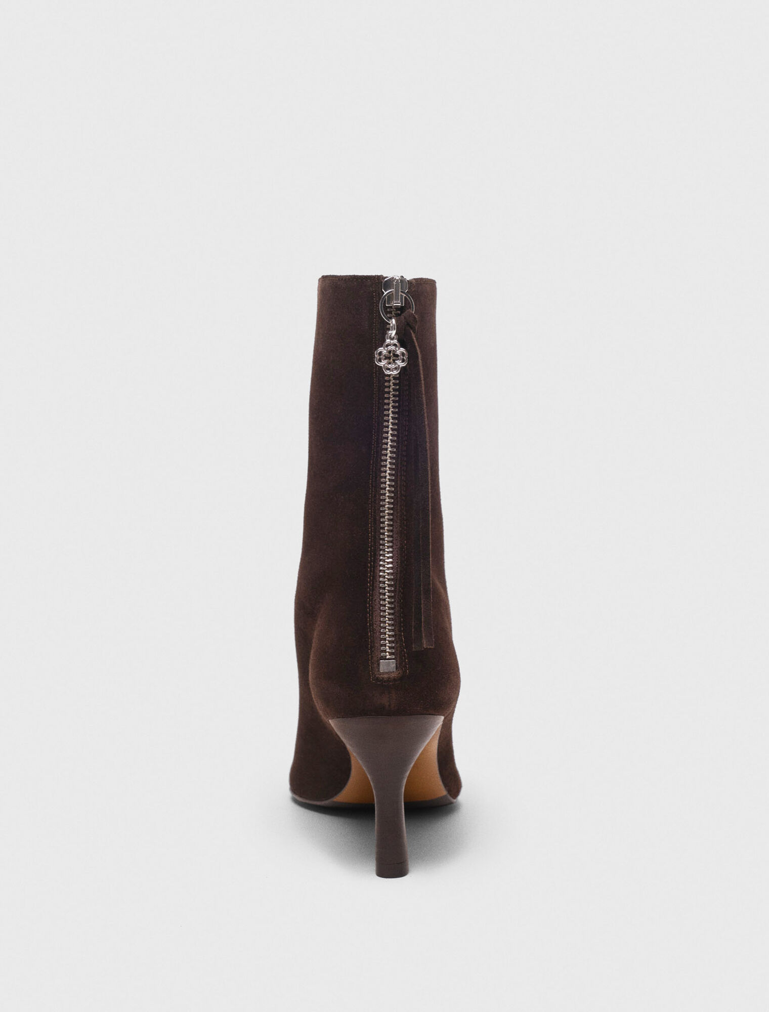 Bottines zippées en suède