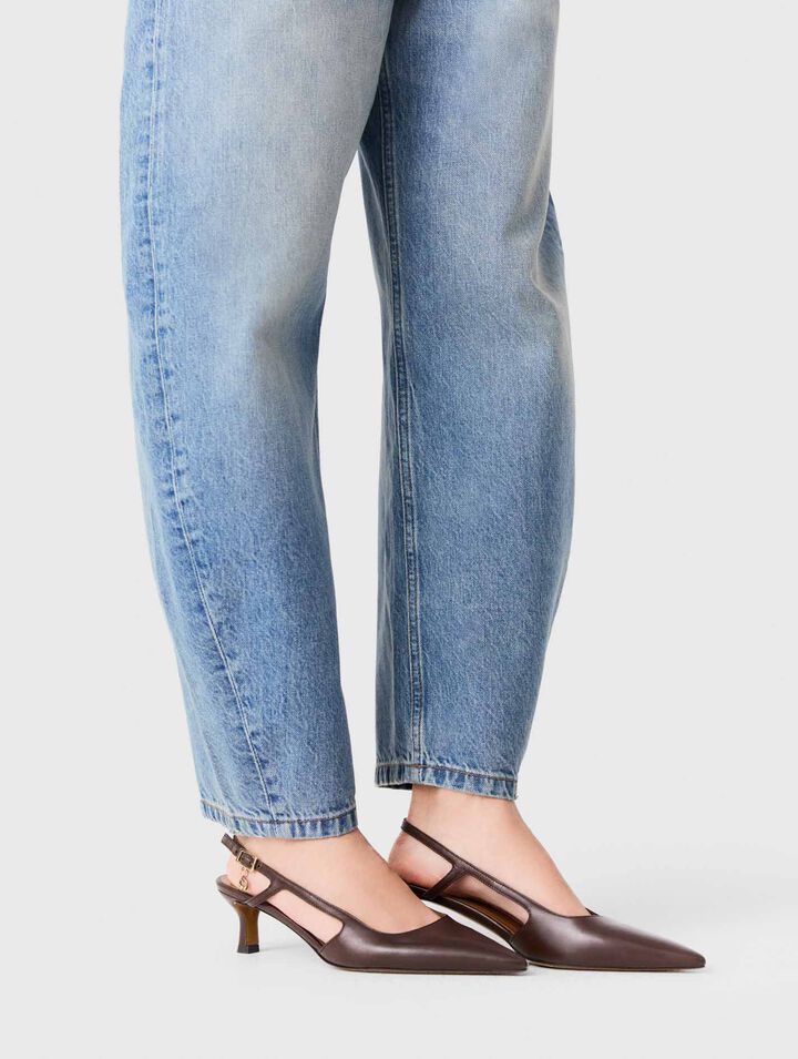Slingbacks aus Leder