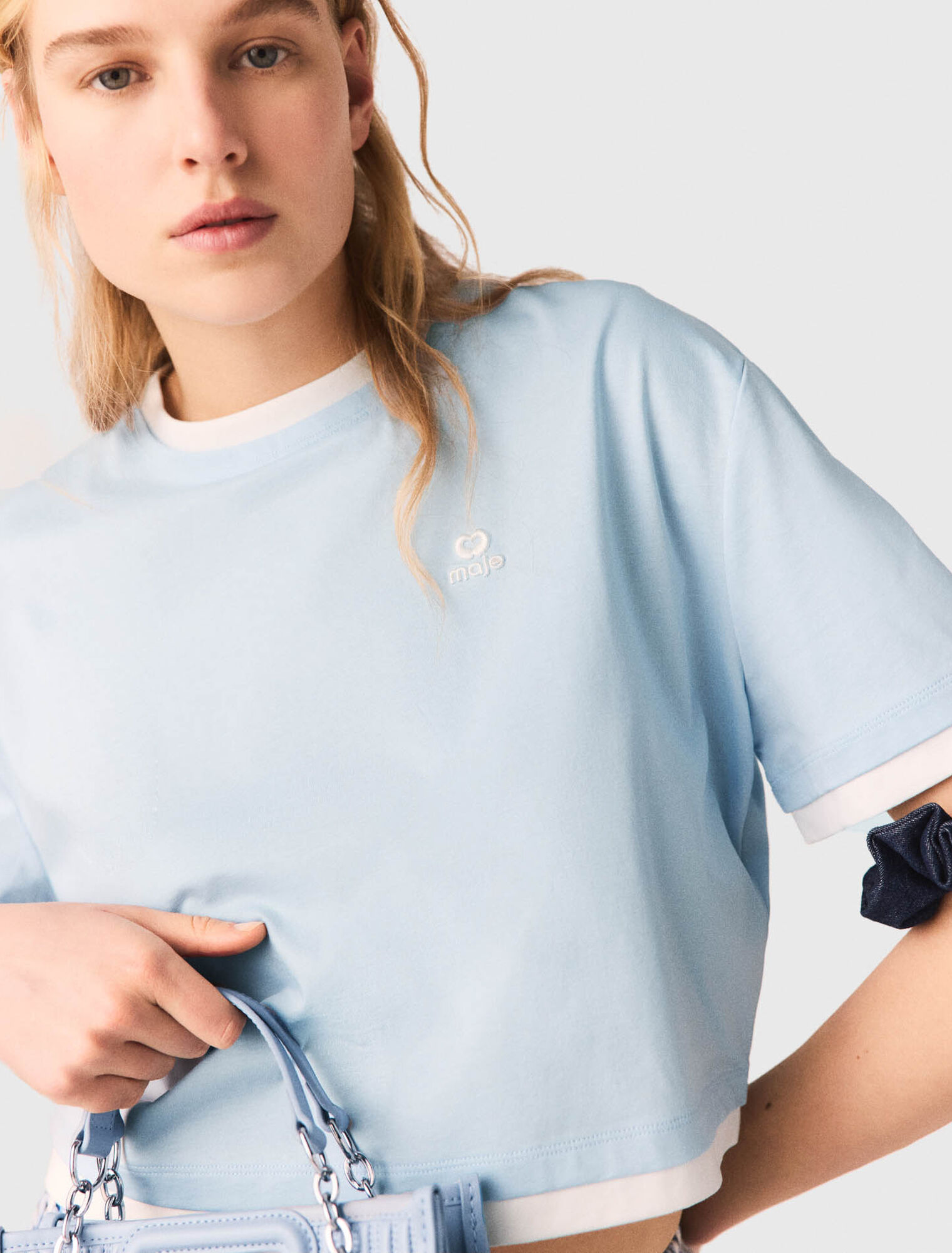 Zweifarbiges T-Shirt