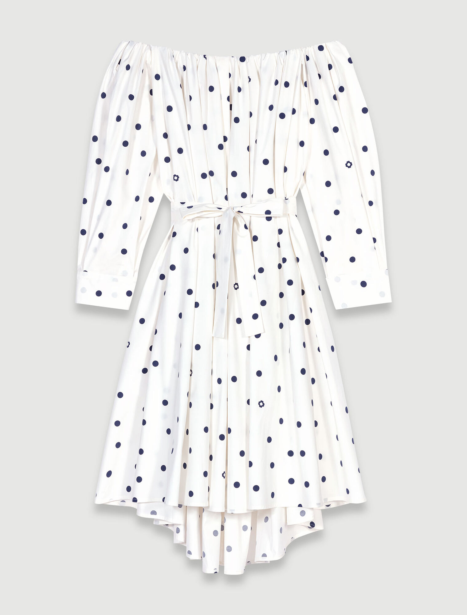 Hemdkleid mit Bardot-Kragen 