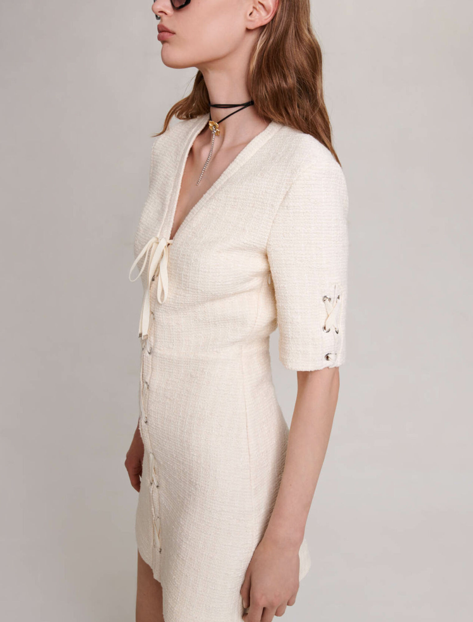 Kurzes Tweedkleid