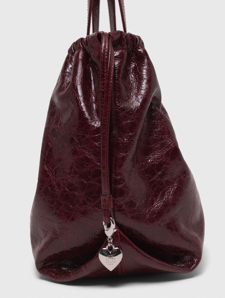 Tote-Tasche M aus Craquelé-Leder