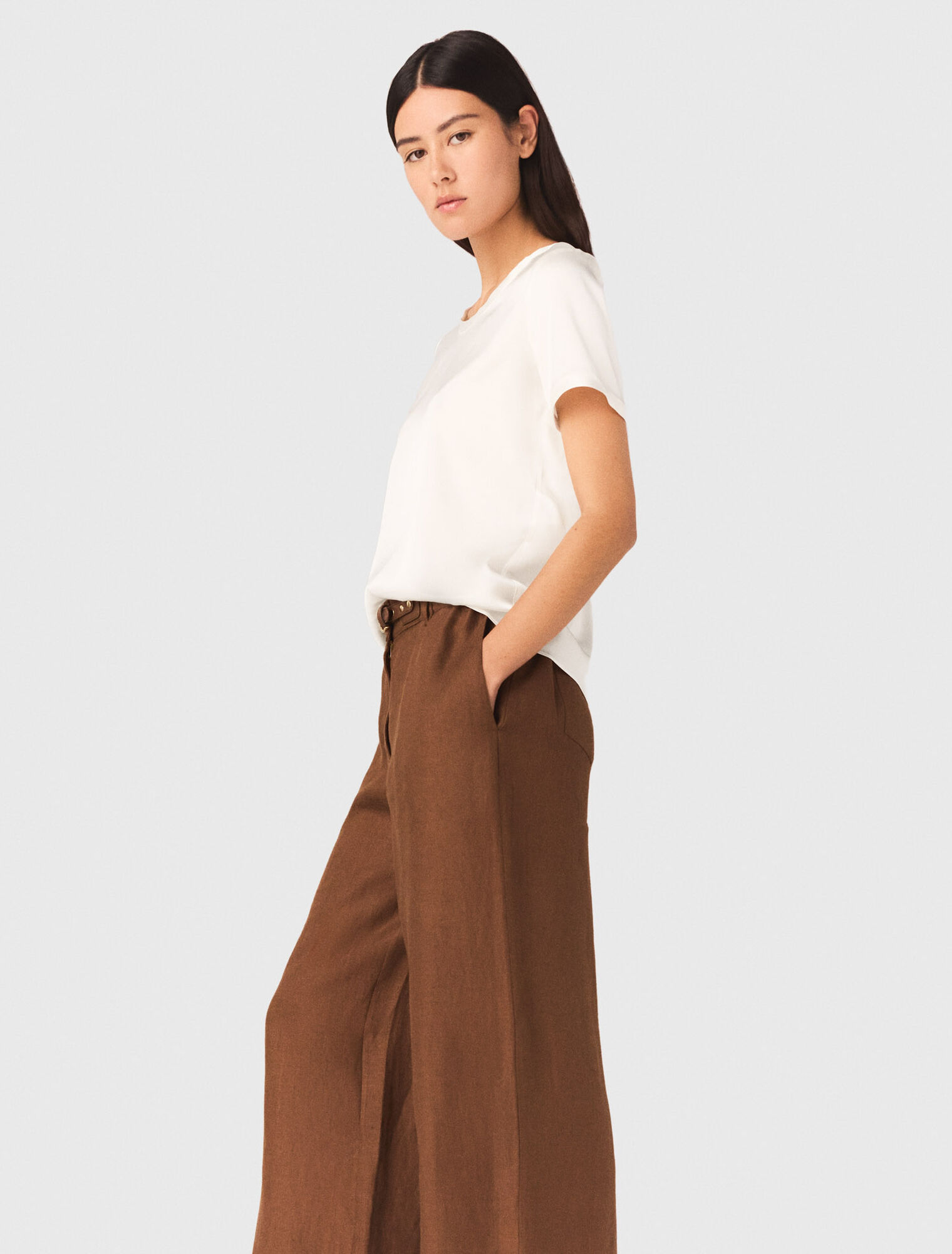 Kurz&auml;rmeliges Top aus Seide