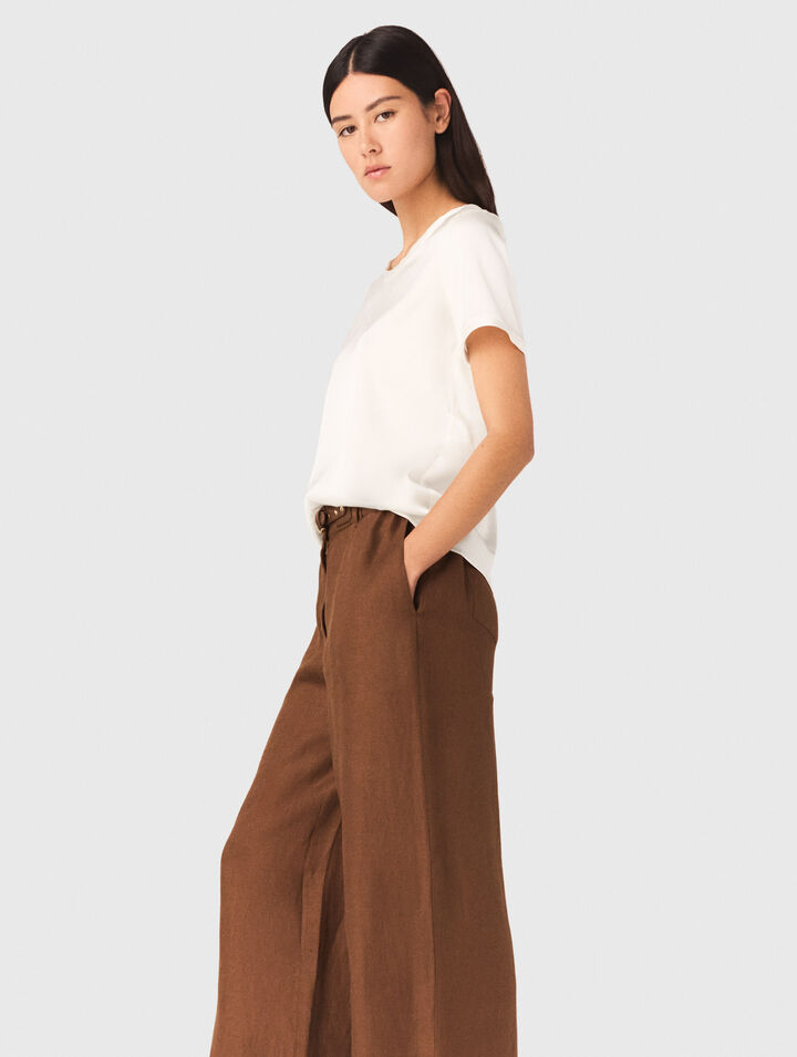 Kurz&auml;rmeliges Top aus Seide