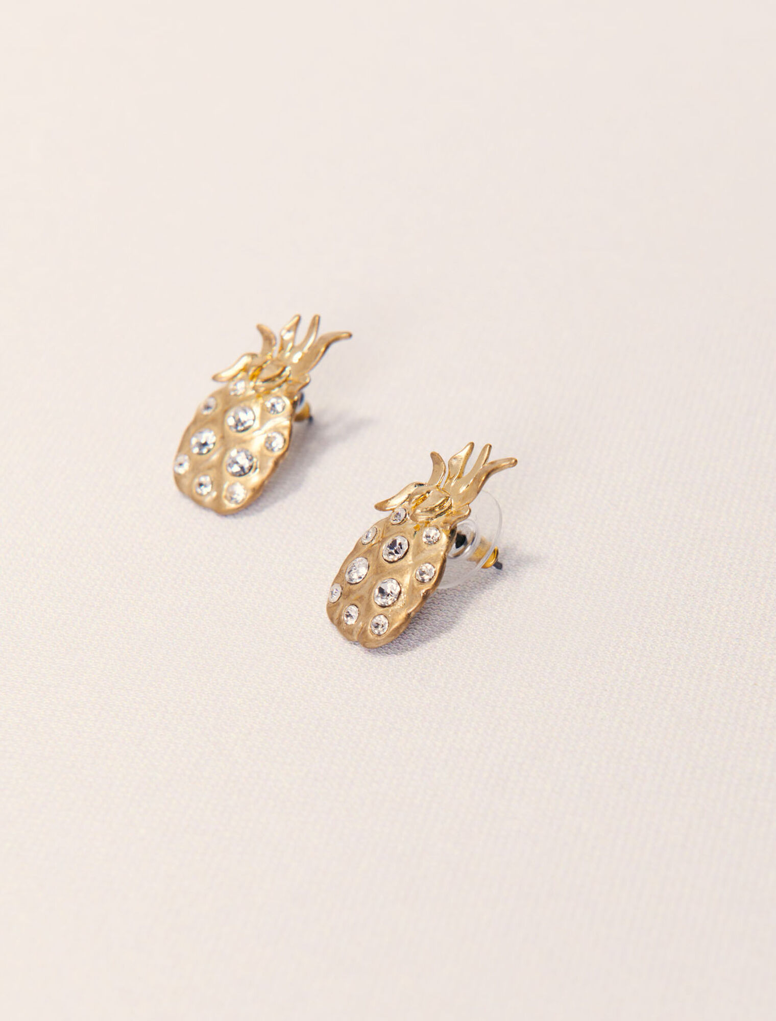 Ananas-Ohrringe mit Strass