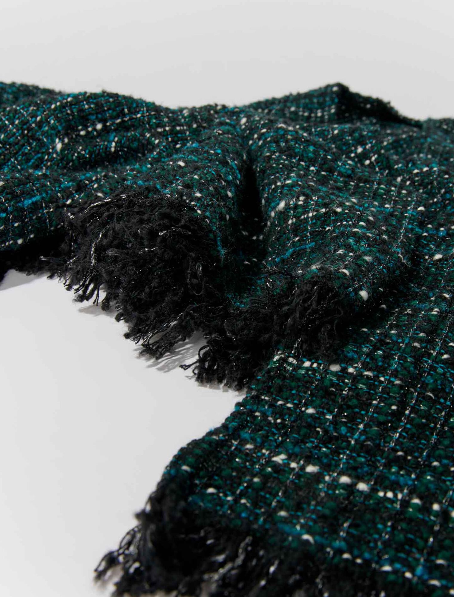 Poncho aus Tweed