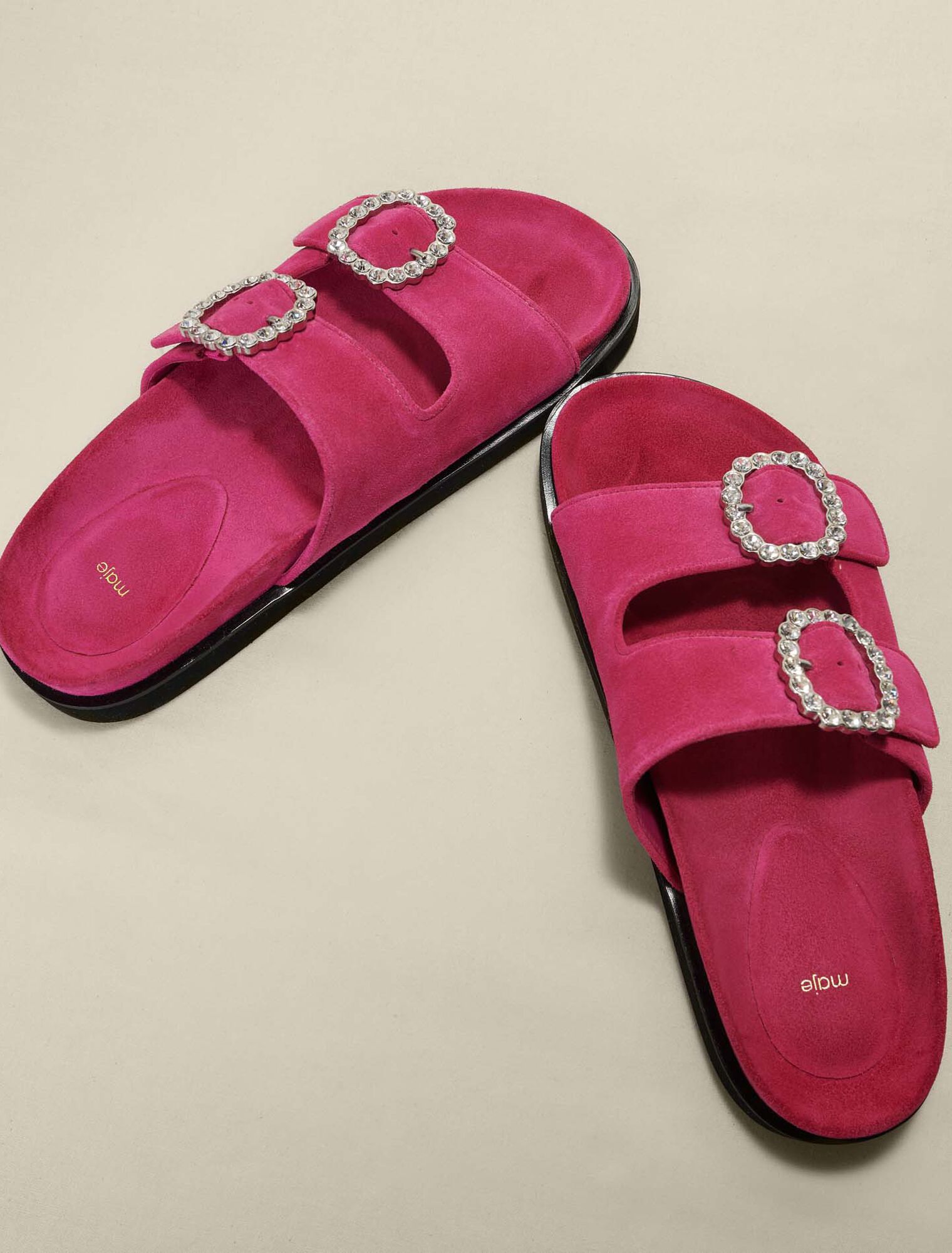 Plateau-Sandalen mit Strass