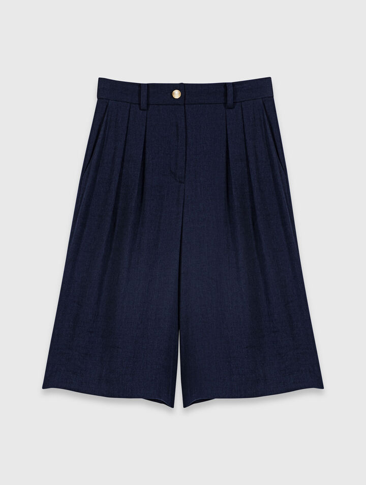 Bermudashorts aus Leinenmischung