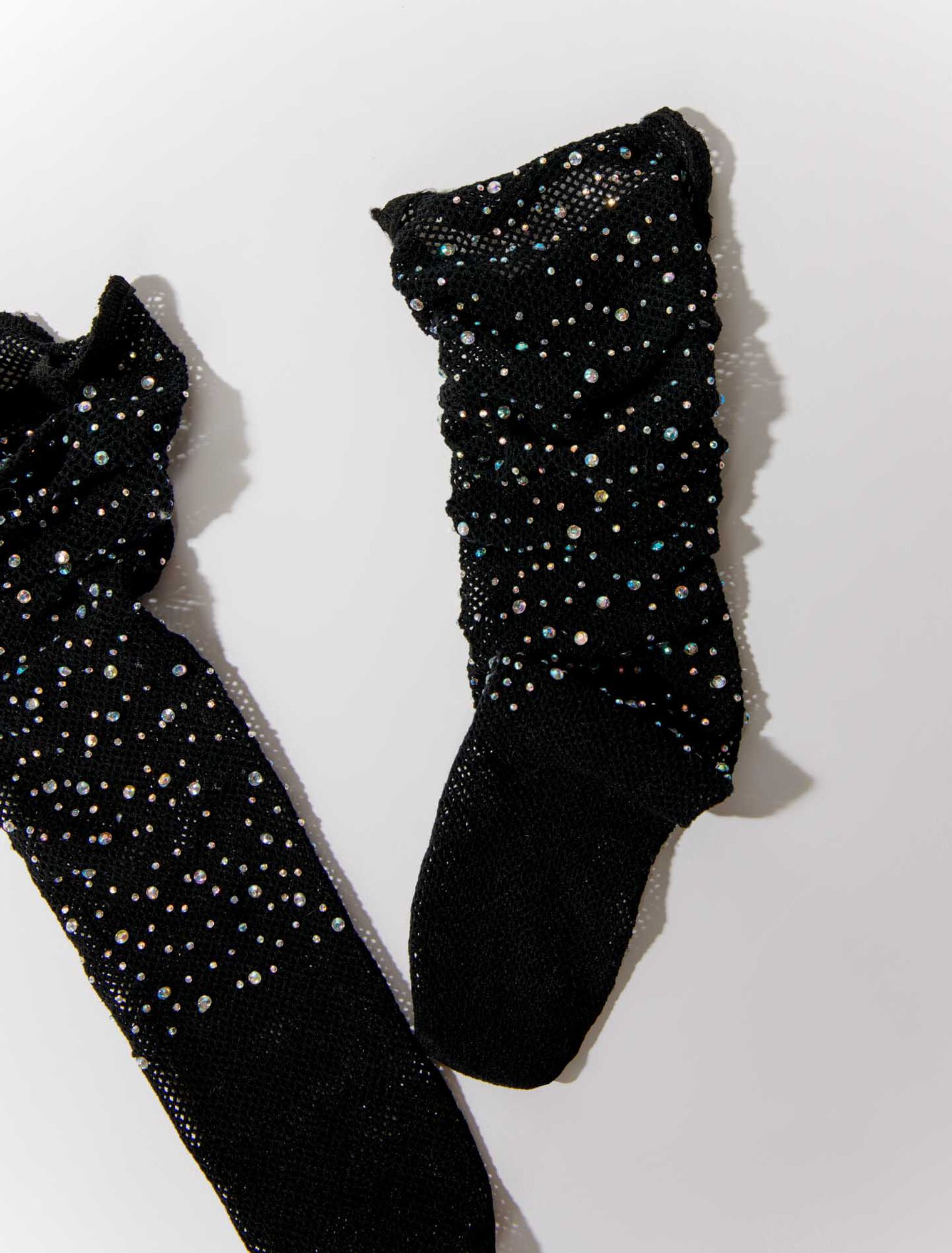 Netzstrümpfe mit Strass