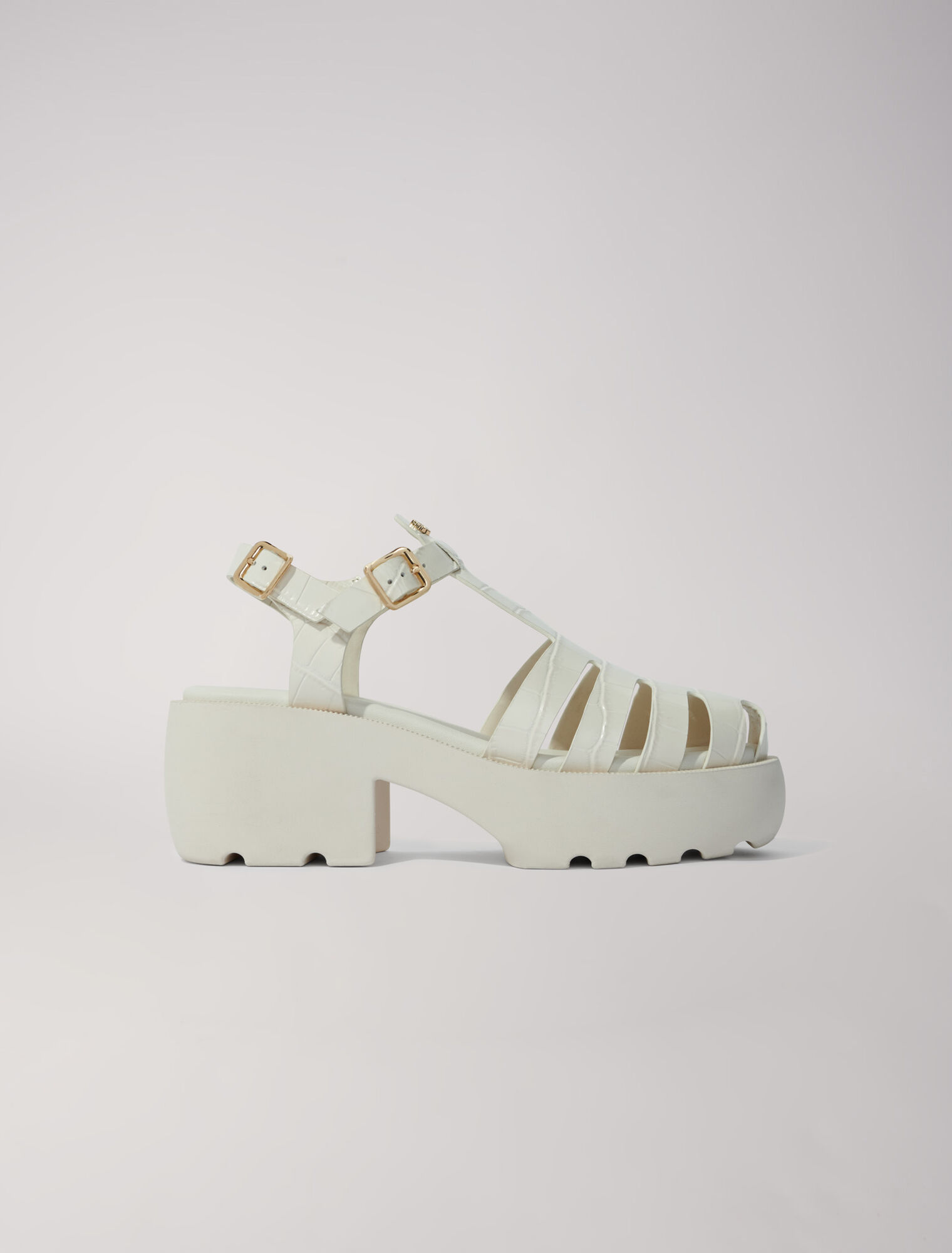 Profilierte Ledersandalen