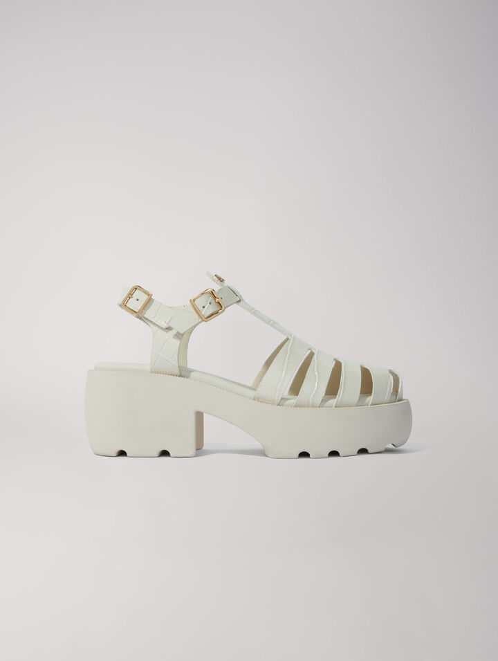 Profilierte Ledersandalen
