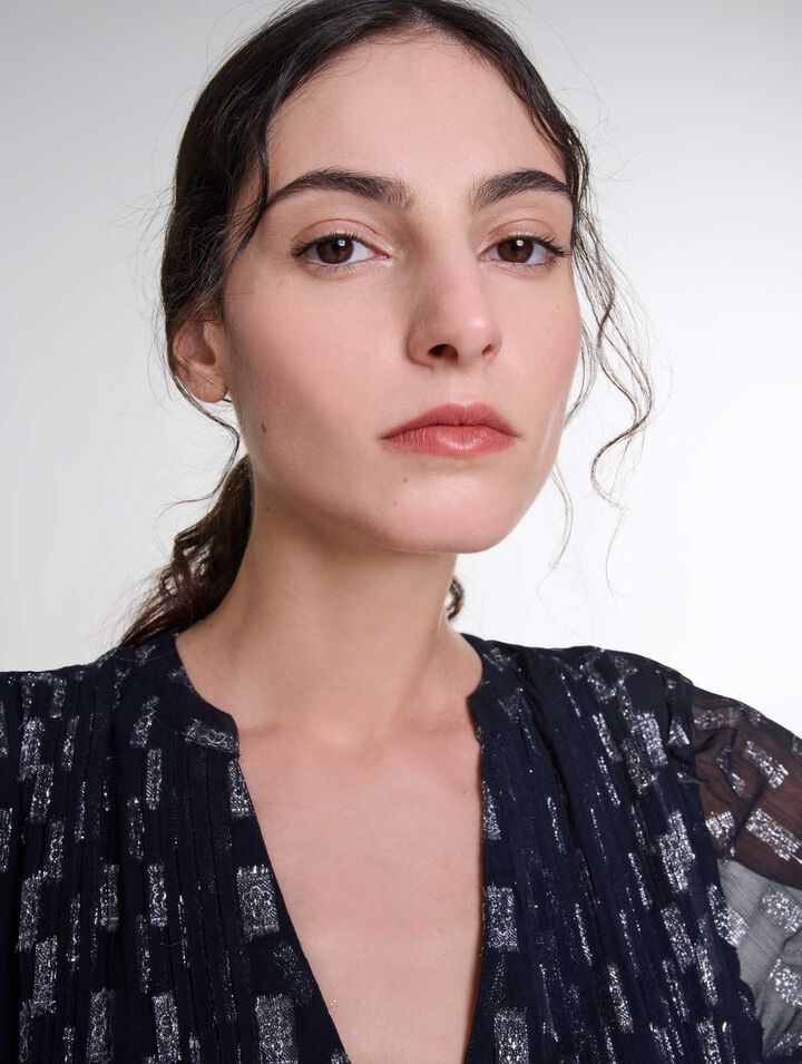 Kurzes plissiertes Kleid