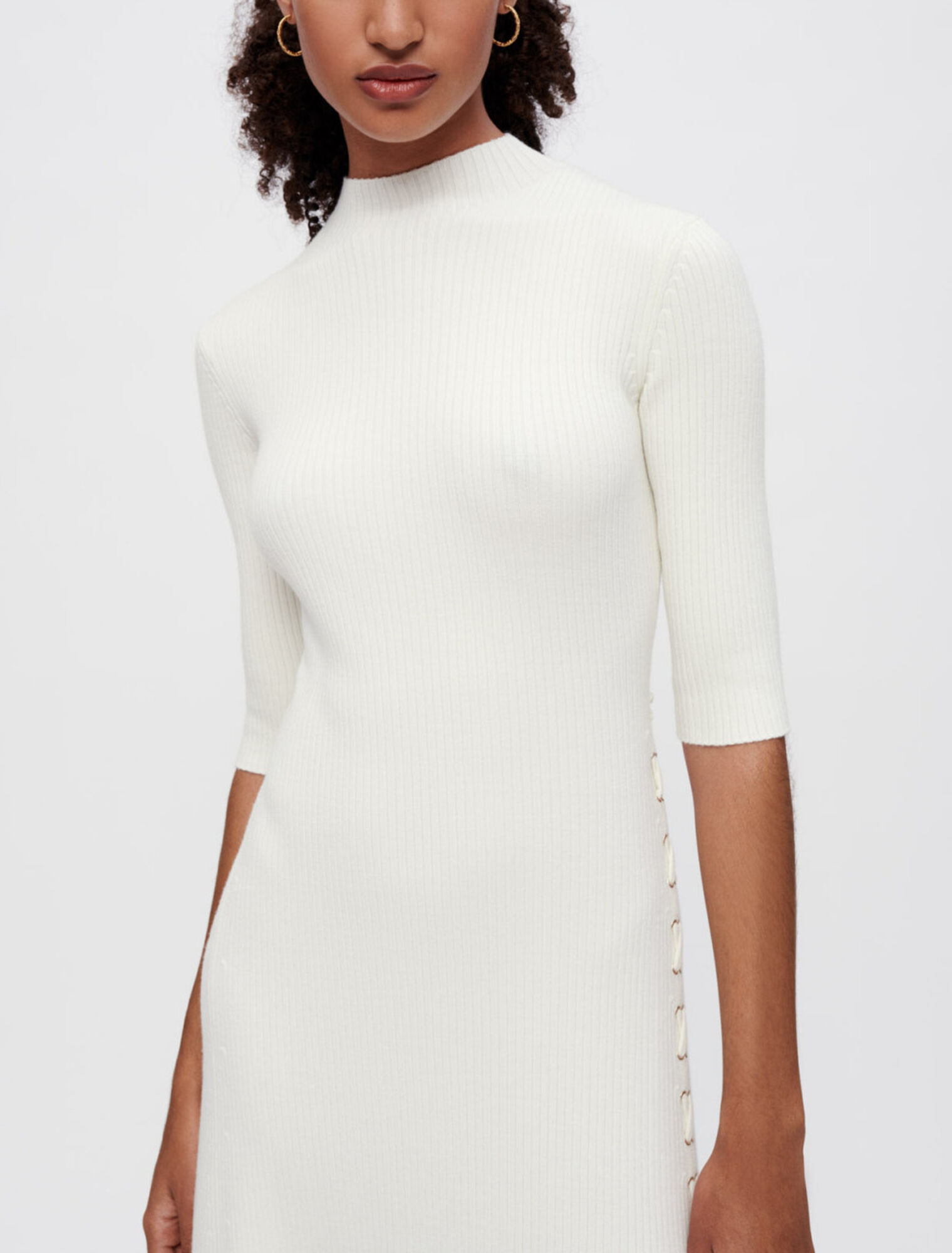 Strickkleid mit Rippenmuster