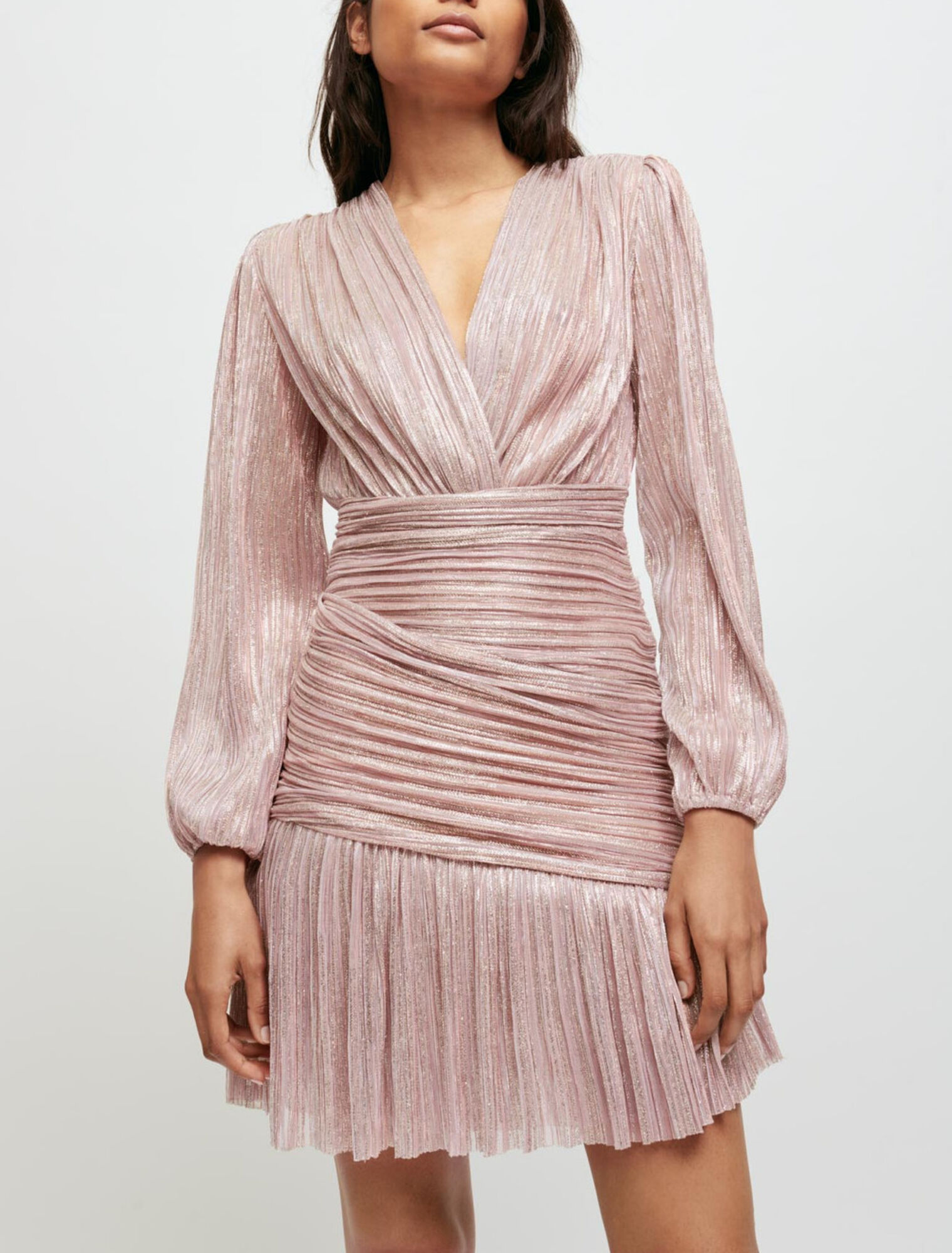 Drapiertes Kleid aus Lurex