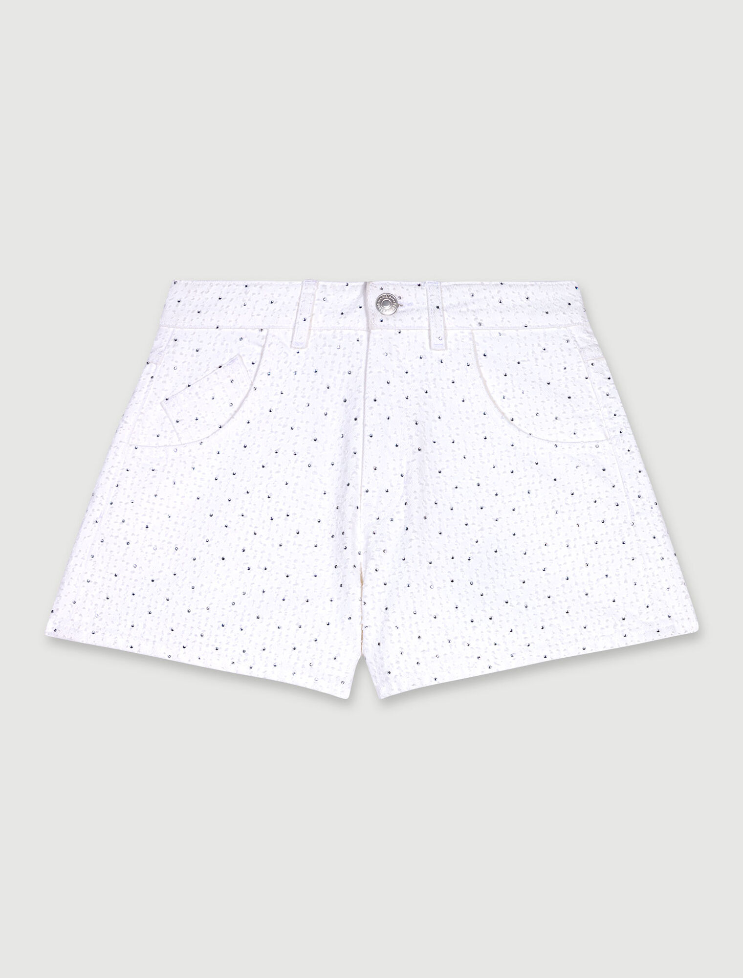 Denimshorts mit Strass
