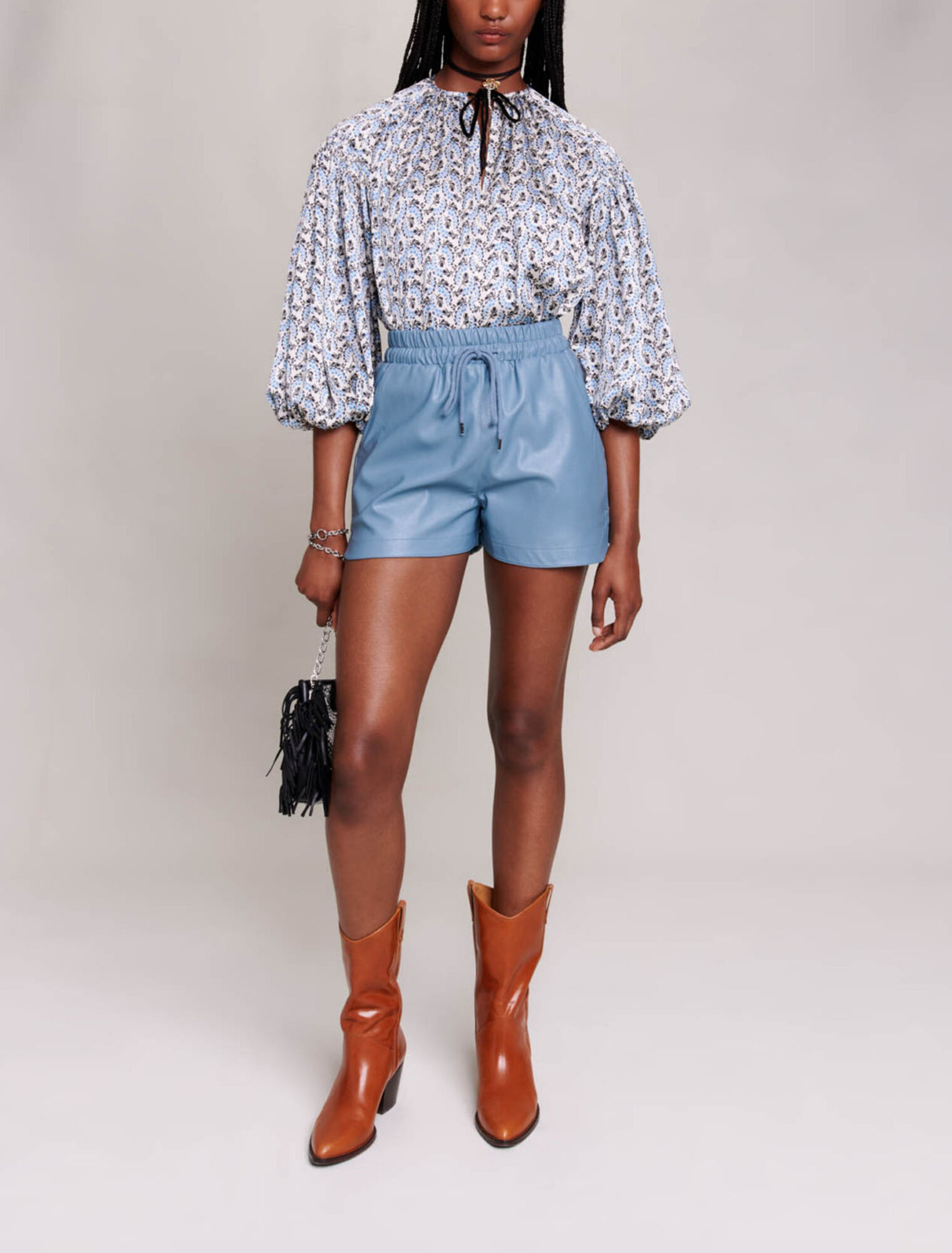 Shorts in Lederoptik