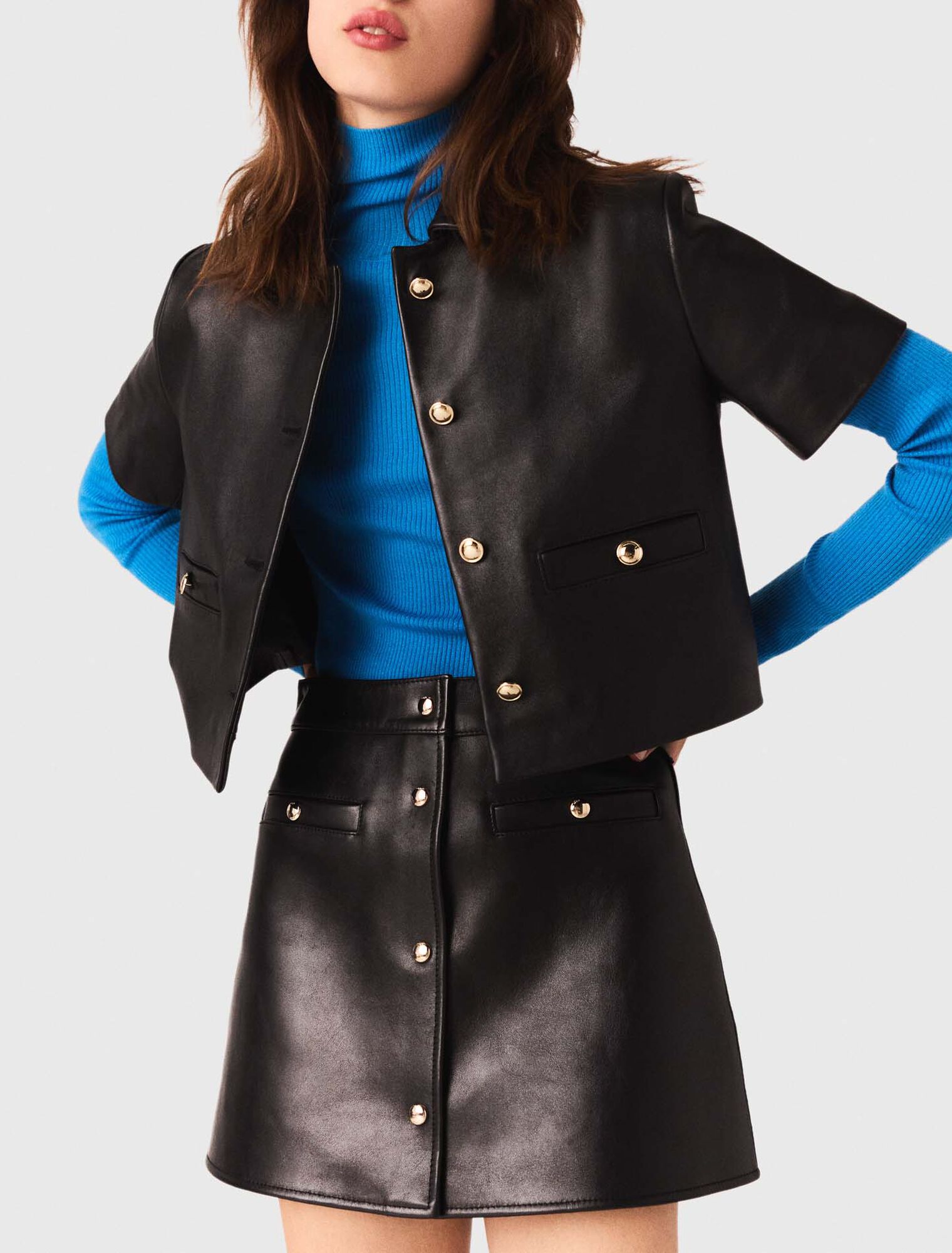 Kurze Lederjacke