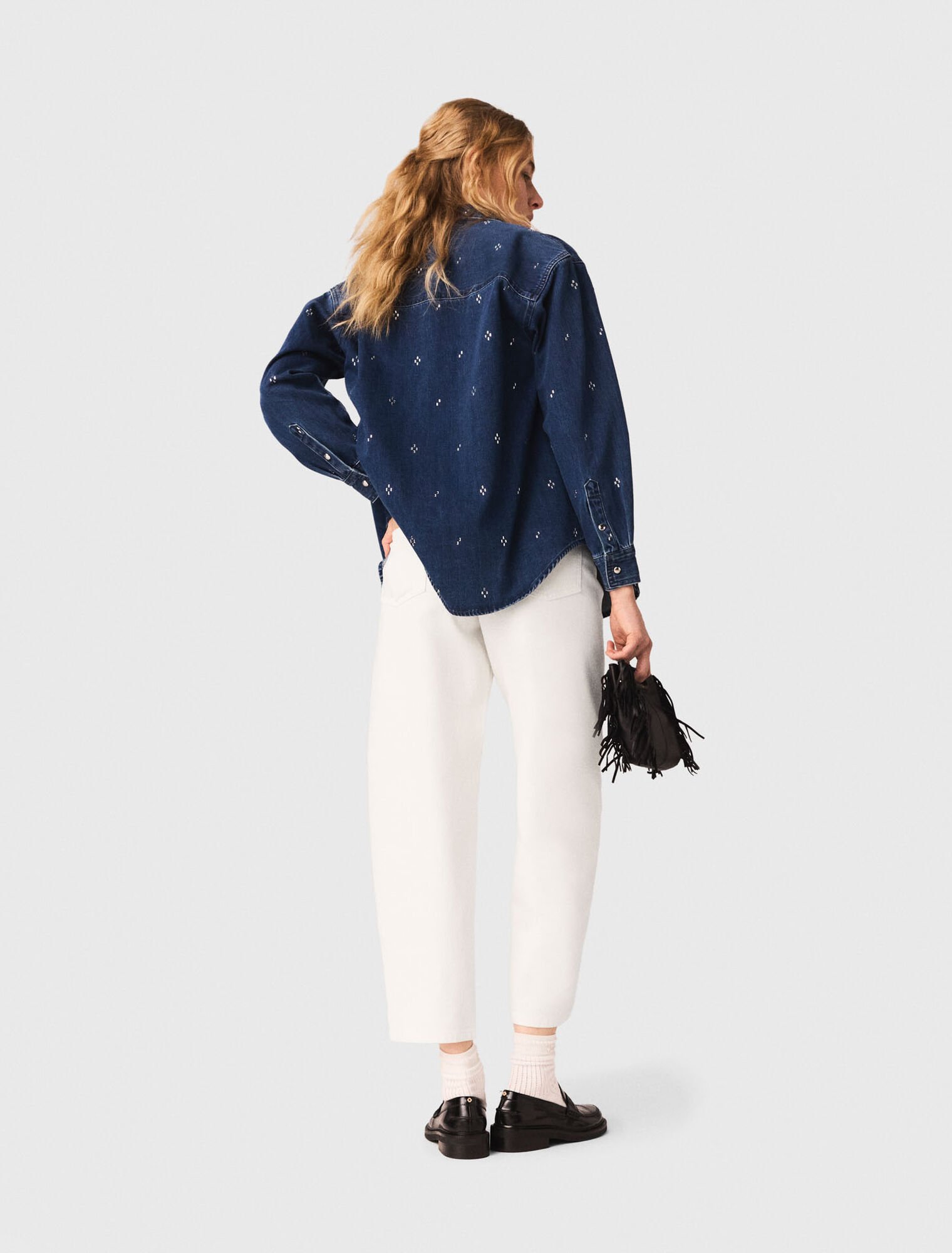 Jeanshemd mit Strass