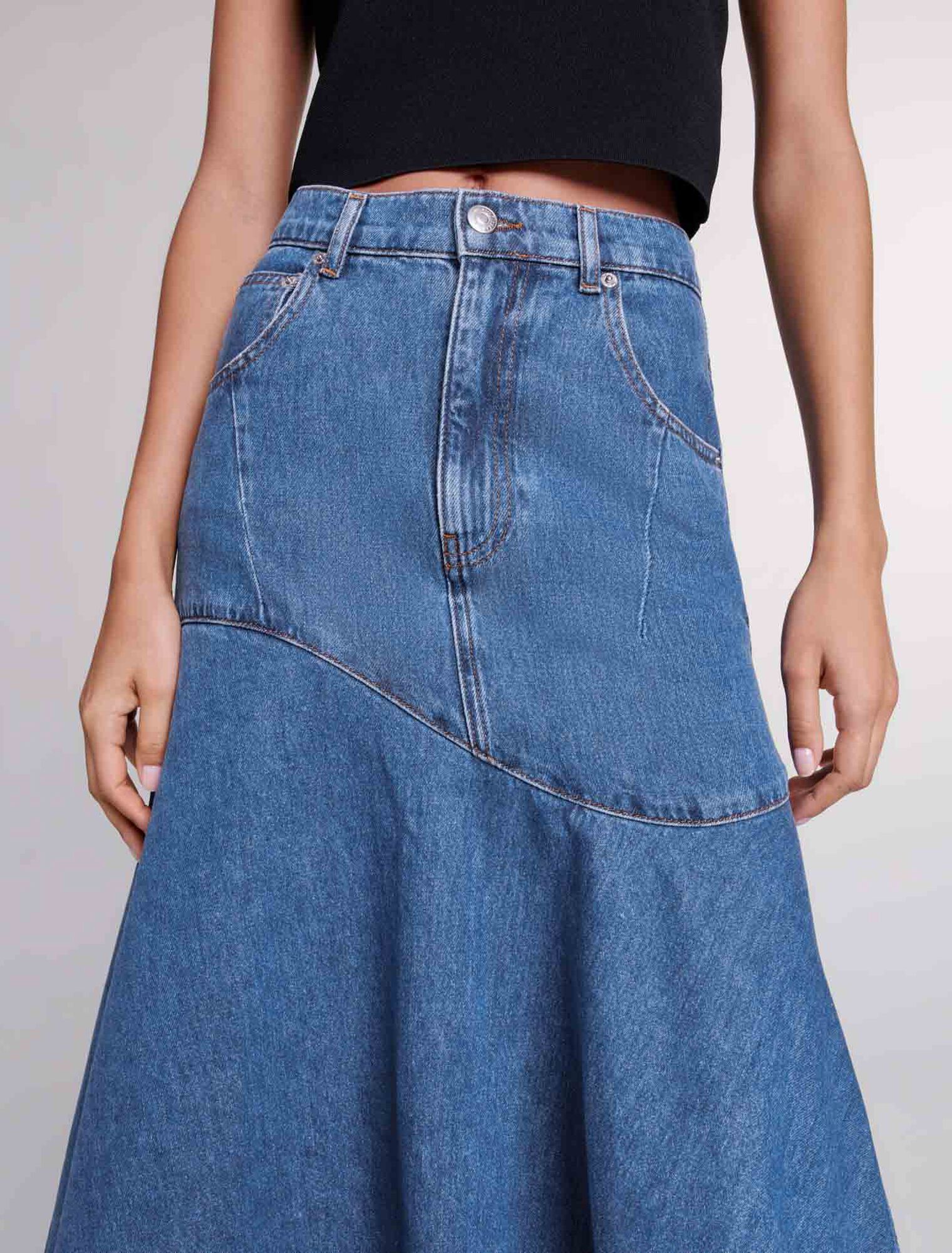 Asymmetrischer Jeansrock
