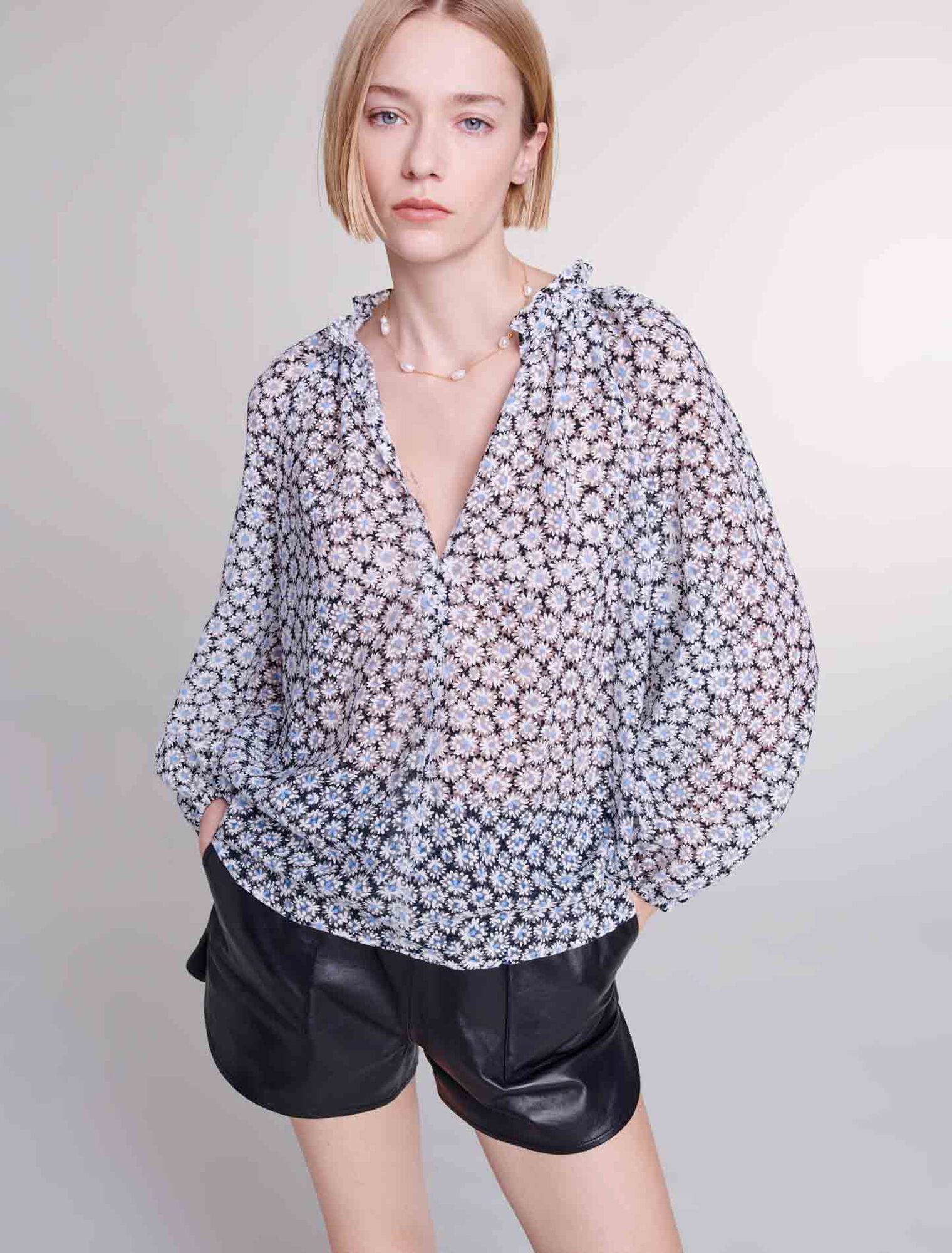 Bluse mit Blumen-Print