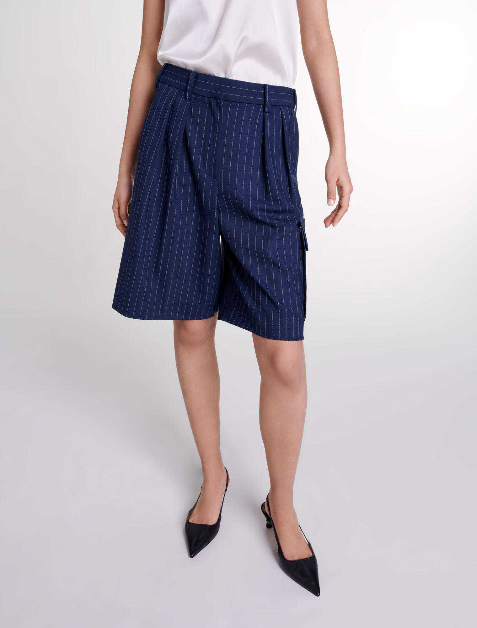 Gestreifte Bermudashorts  