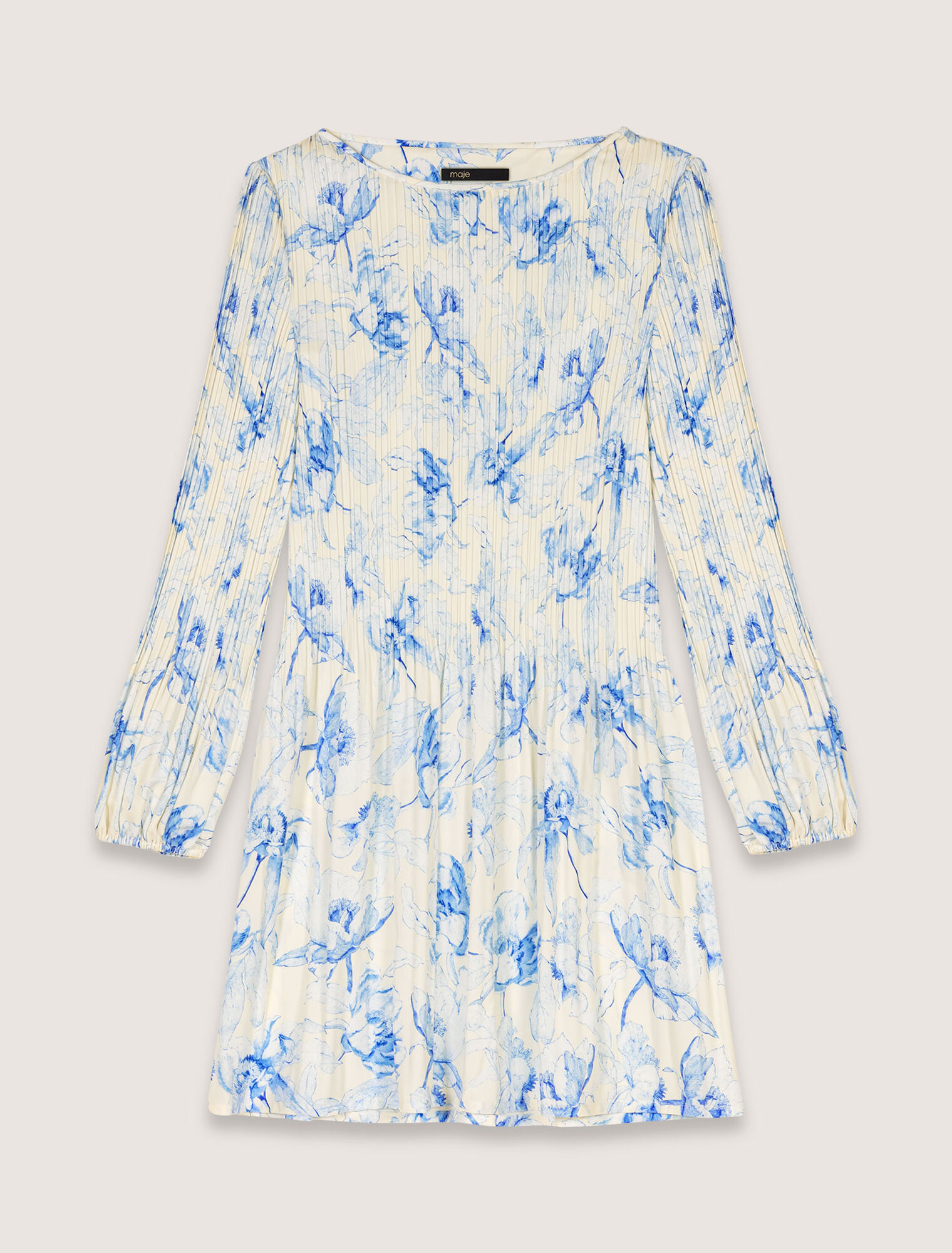 Plissiertes Kleid mit Print