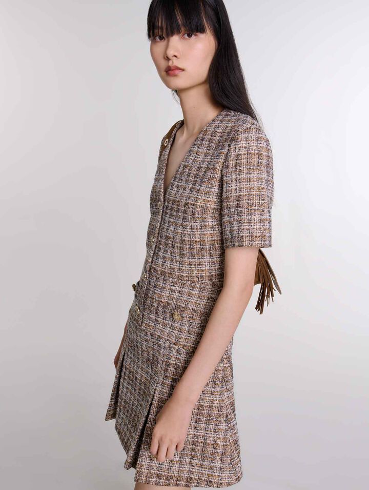 Kurzes Kleid aus Tweed